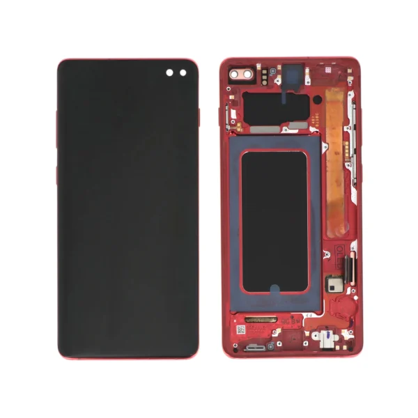 Ecrã Display Vermelho OLED para Galaxy S10+ (Com Frame) (G975F)