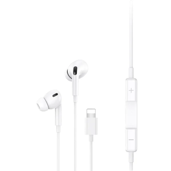 USAMS Lightning Wired Earphones 1,2m (Branco)