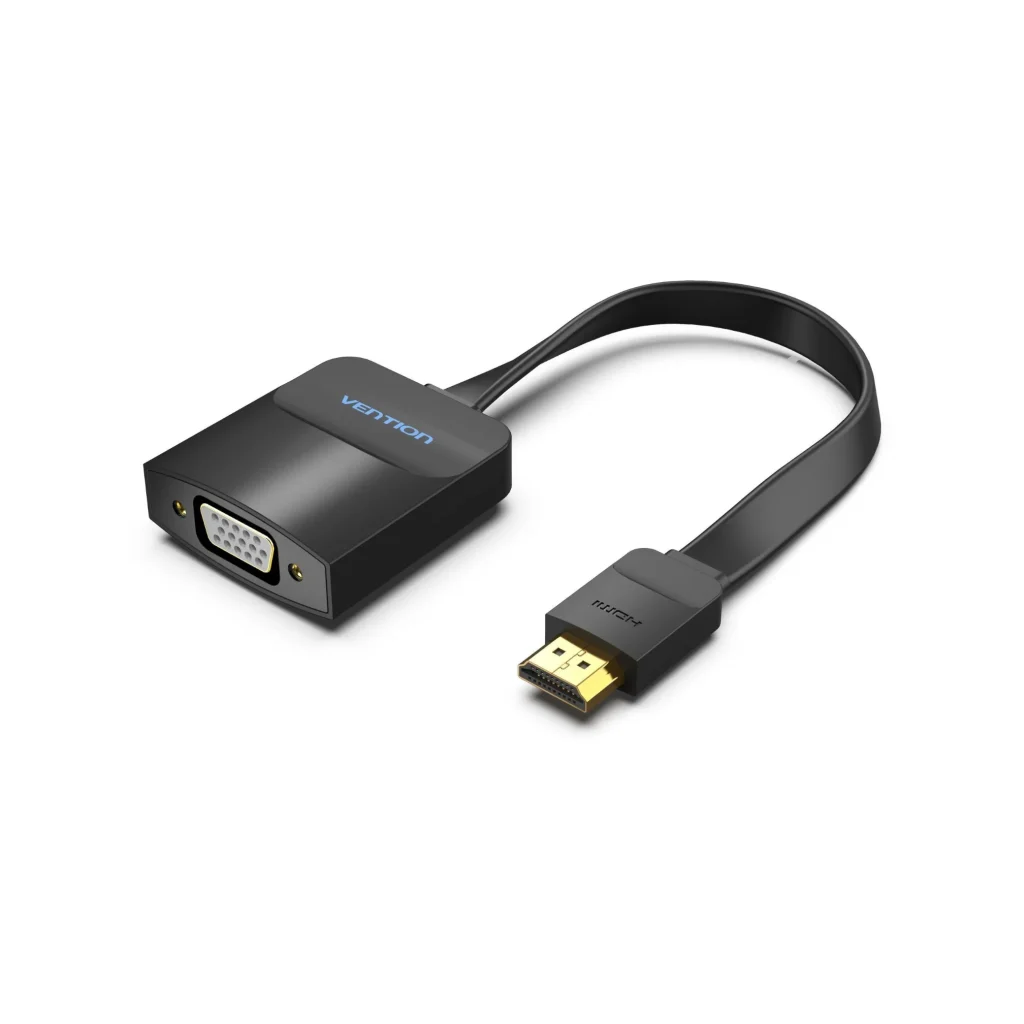 VENTION Flat HDMI to VGA Converter com Female Micro USB + Áudio Port