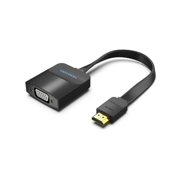 VENTION Flat HDMI to VGA Converter com Female Micro USB + Áudio Port