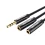VENTION Stereo Splitter Cable Jack 3.5mm Male to 2 Jack 3.5mm Female 0.3m (Preto)