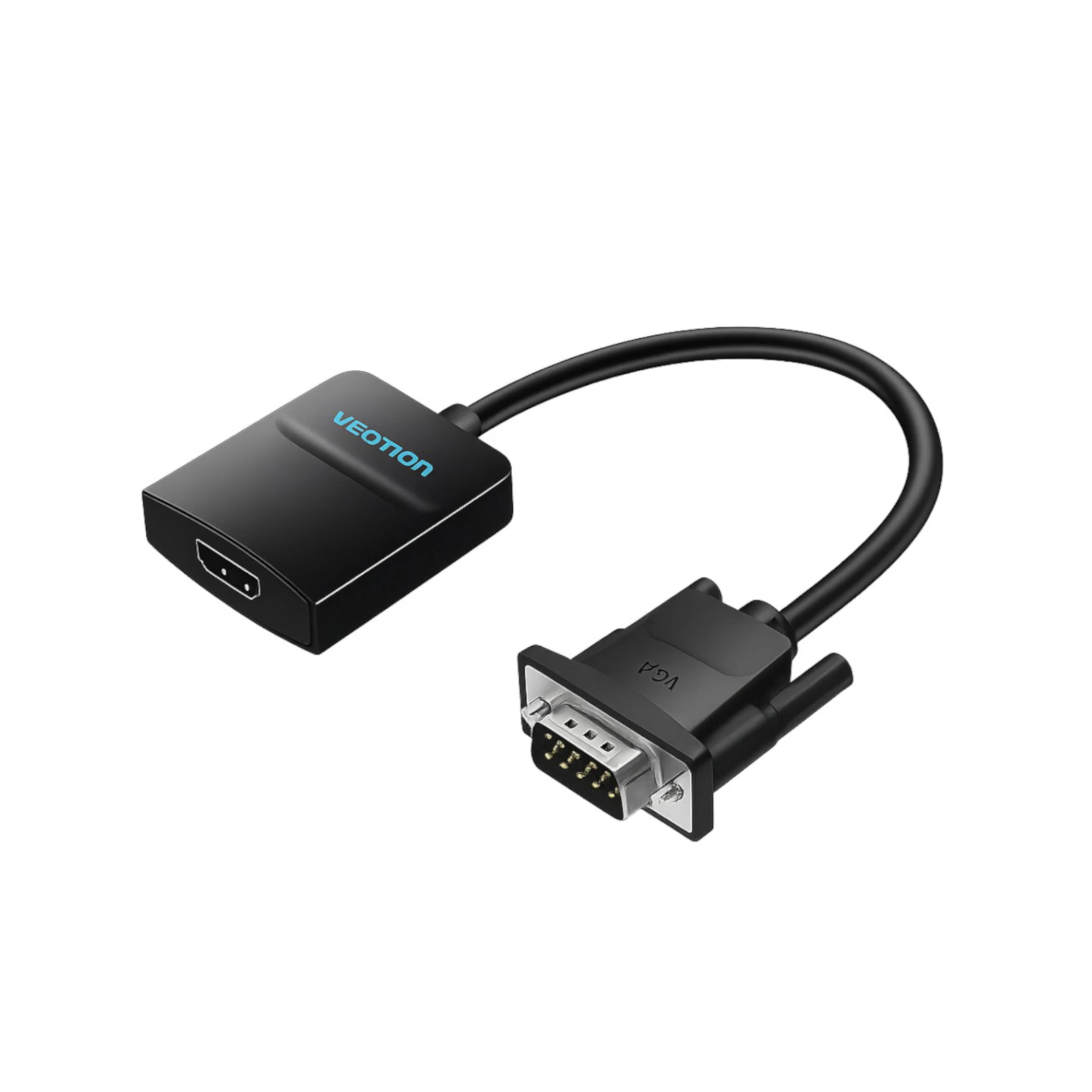 vention-vga-to-hdmi-converter-com-female-micro-usb-audio-port-0-15m-preto-1-b31ee4bf82 VENTION VGA to HDMI Converter com Female Micro USB + Áudio Port 0.15m (Preto)