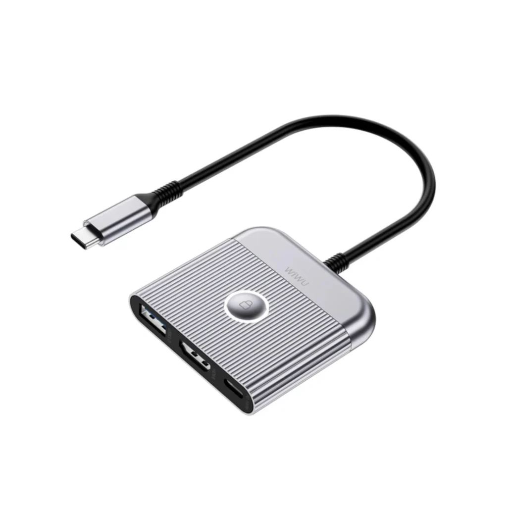 WiWU 3-in-1 USB-C Adapter (Wi-HB002)
