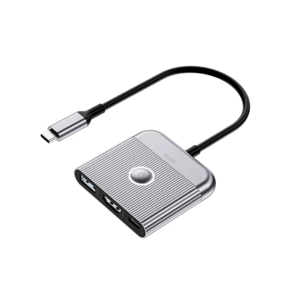 WiWU 3-in-1 USB-C Adapter (Wi-HB002)