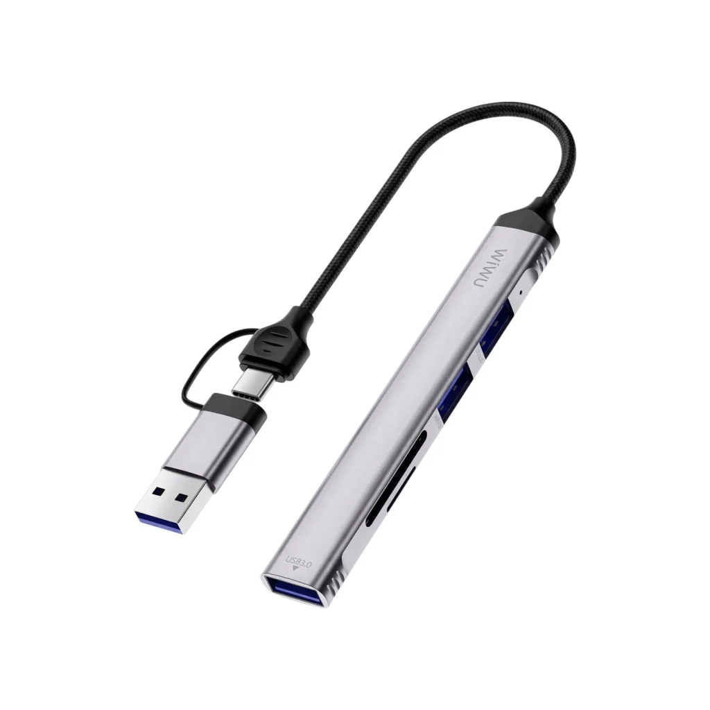 WIWU 5-in-1 USB-C Hub Zolo (Cinzento)